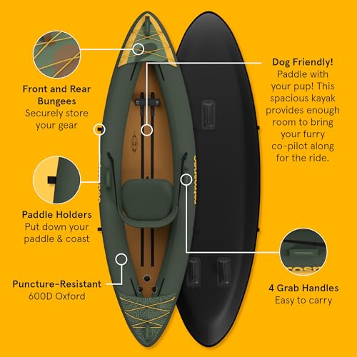 Retrospec Coaster Inflatable Kayak for Adults, Fishing Kayak, Fishing