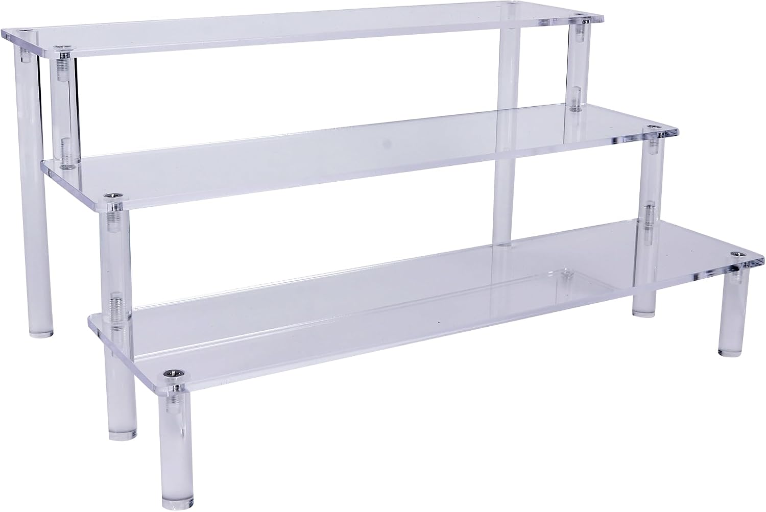 3 Tier Acrylic Perfume Organizer Stand,Display Shelf Risers,Clear,11in,DIY