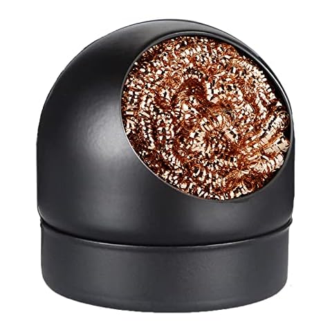 Soldering Iron Tip Cleaner Solder Cleaning Wire Anti-Slip Soldering Wire with Soft Coiled Brass Kit Cover