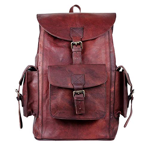 Vintage Genuine Leather Backpack For Men and Women Men’s Retro Classic Shoulder Rucksack Leather Travel Bags for College4