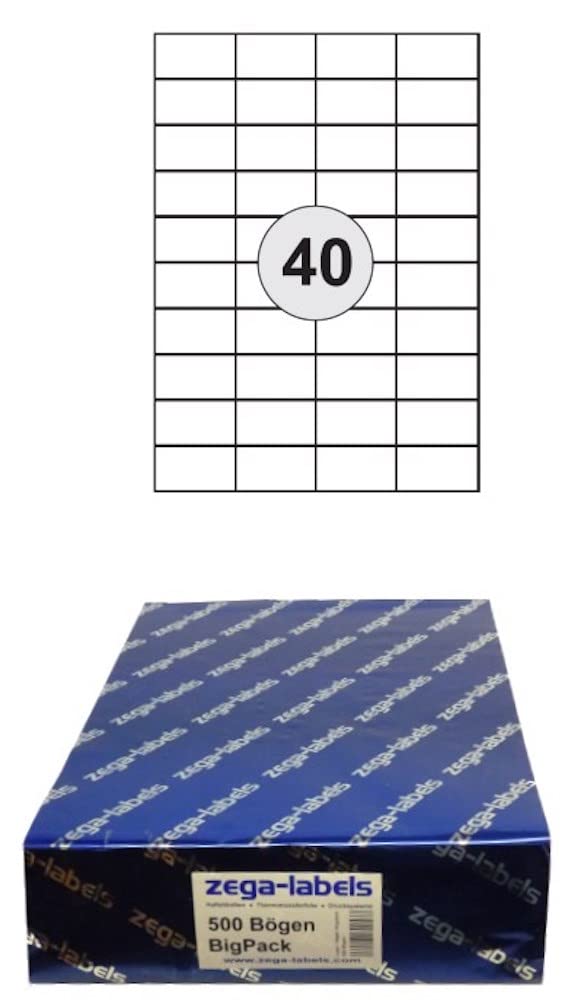 32.000 Etiketten 48,5 x 16,9 mm selbstklebend auf DIN A4 Bögen (4x16 , 26,90 32.000 Etiketten 48,5 x 16,9 mm selbstklebend auf DIN A4 Bögen (4x16 , 26,90