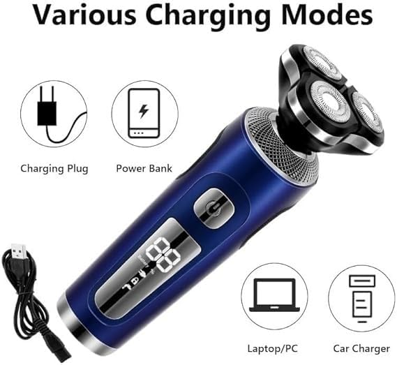 Kopfrasierer für Männer, 4-in-1 Elektrorasierer 3D-Schwimmende Schneider, USB-Schnellladung, Rasiermesser für Männer, Klingen, tragbarer Bartschneider, Schermaschine