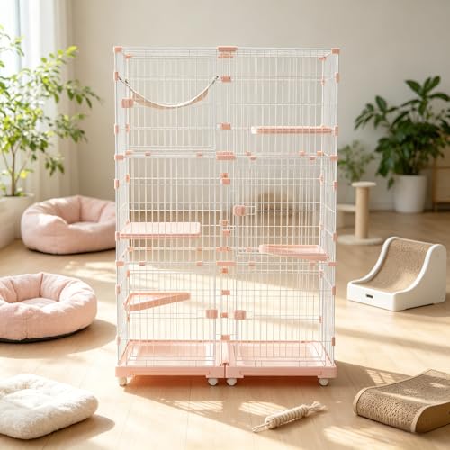 新品　キャットケージ　ゲージ　猫用品　ペットケージ　キャスター付き　ピンク 猫 ケージ キャスター ピンク」の人気商品一覧・価格比較 - 価格.com