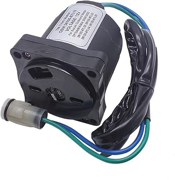 OVERSEE 38100-87L10 12V Trim Motor for Suzuki Outboard Motor DF70 DF85 DF90 with Round Wire Socket 38100-87L00 38100-87L03 38100-87L04, Black