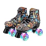 rulemanes para rollers [Seguridad y comodidad] equipada con rodamientos de acero cromado, más seguros, más estables y más cómodos para usted y su. con un diseño y cordón superior para asegurar un ajuste seguro. El zapato ventilado con malla proporciona comodidad durante el uso prolongado, garantiza la máxima seguridad al conducir.