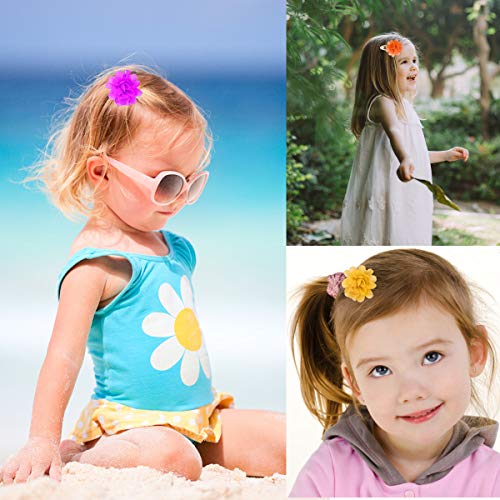 Lot De 20 Pinces à Cheveux pour BéBé Fille Mousseline de Soie Fleur Barrettes épingles à Cheveux Accessoires pour Tout-Petits Enfants, pour Variété de Cheveux Petites Filles Accessoires pour Cheveux