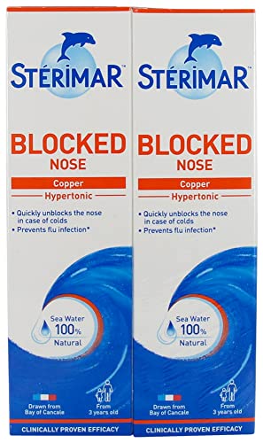 Stérimar Nez Bouché lot de 2 sprays 100 ml rhume et sinusite