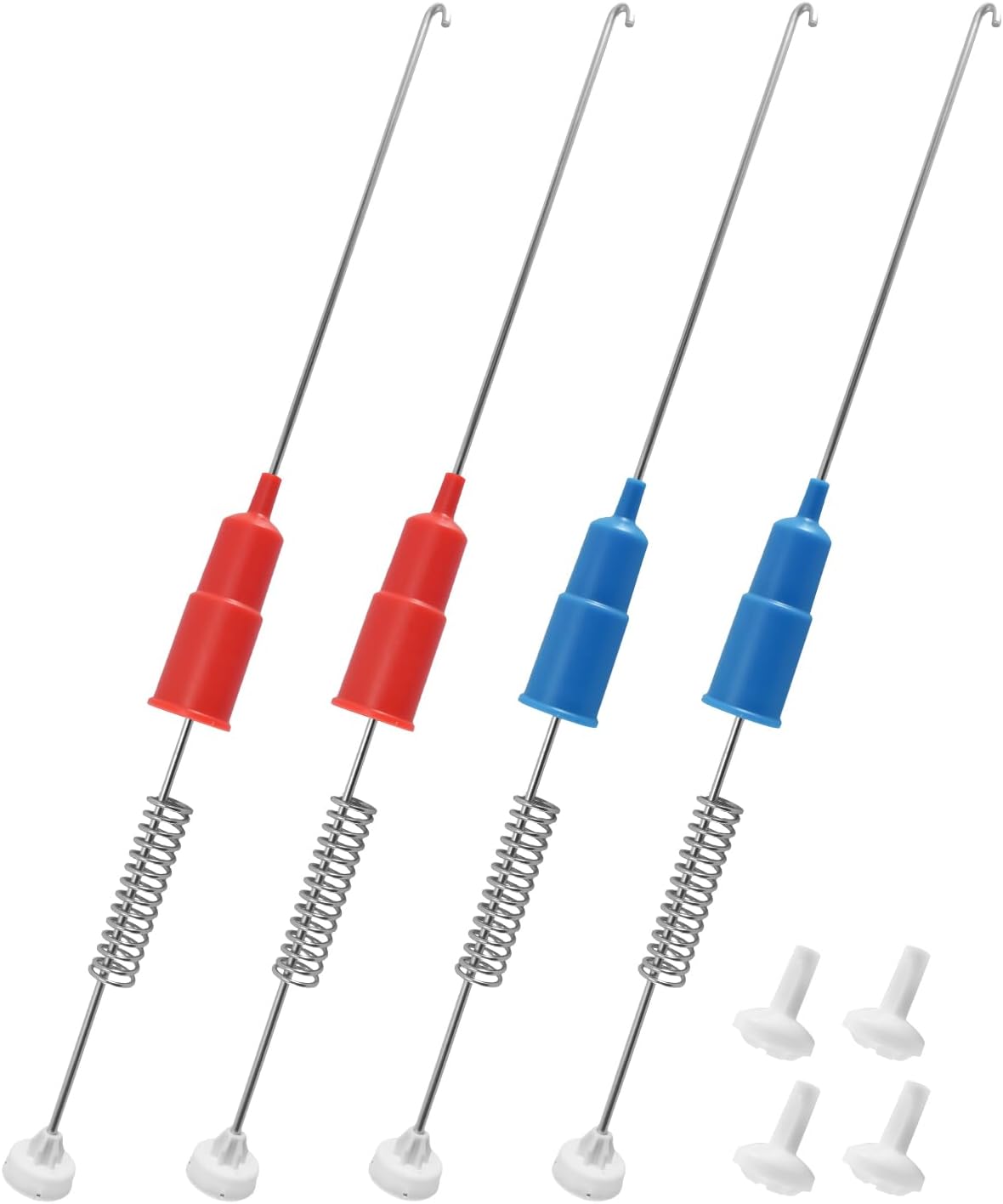 WH16X26912 WH16X26913 4Pcs Washer Suspension Rod Spring Fit for GE GTW750CSL1WS GTW750CPL1DG GTW750CPL0DG, WH16X26734 WH16X26714 Suspension Rod Replace AP6328295 AP6331892 4588122 4863260