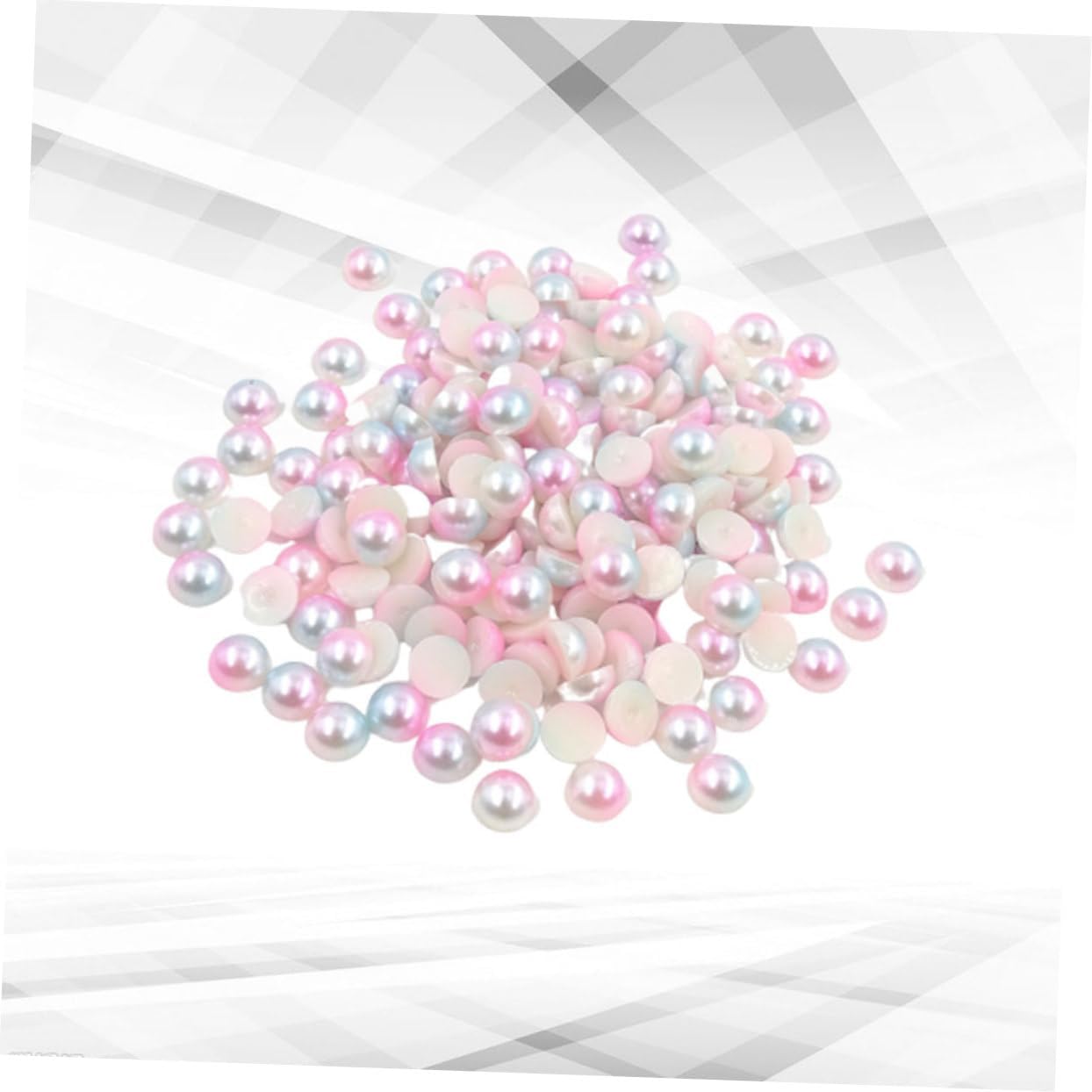 3sets Nail Art Jewelry Gems Pearls Cabochons Semicircle for Craft 1200pcs*3