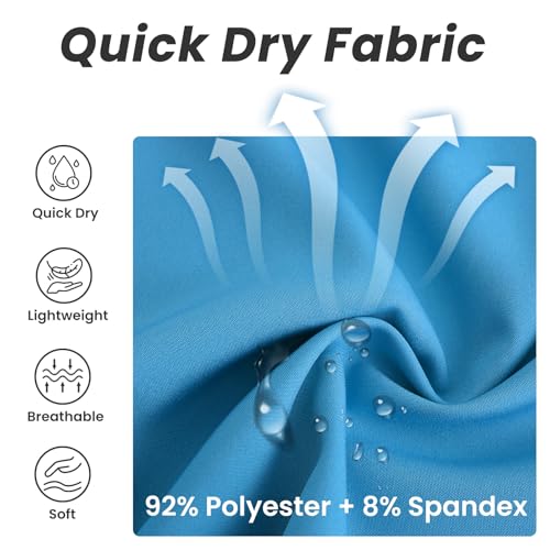 Image of HOdo Mens Swim Trunks with Mesh Liner 9 inch Quick Dry Swim Shorts Bathing Suits for Men Swimwear Board Shorts wiht Pockets