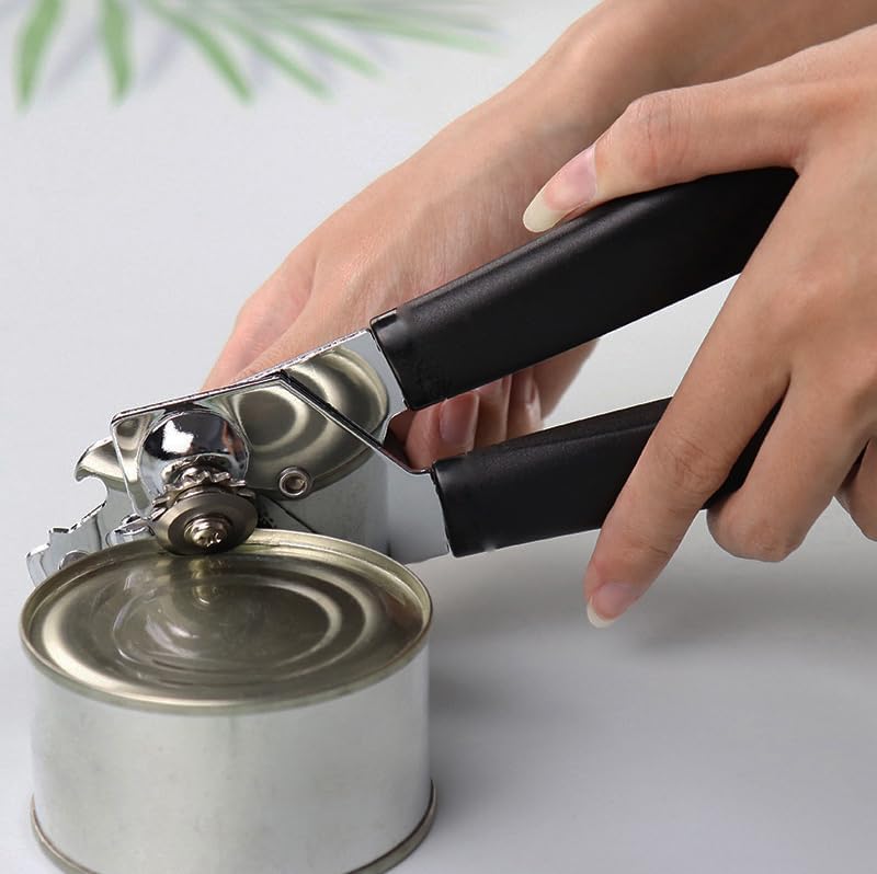 Miniatura 4 de Resze Abrelatas manual multifuncional de acero inoxidable con mango cómodo para varias latas