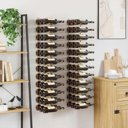 Support bouteille cuisine mural pour optimiser l'espace et ranger 36 vins