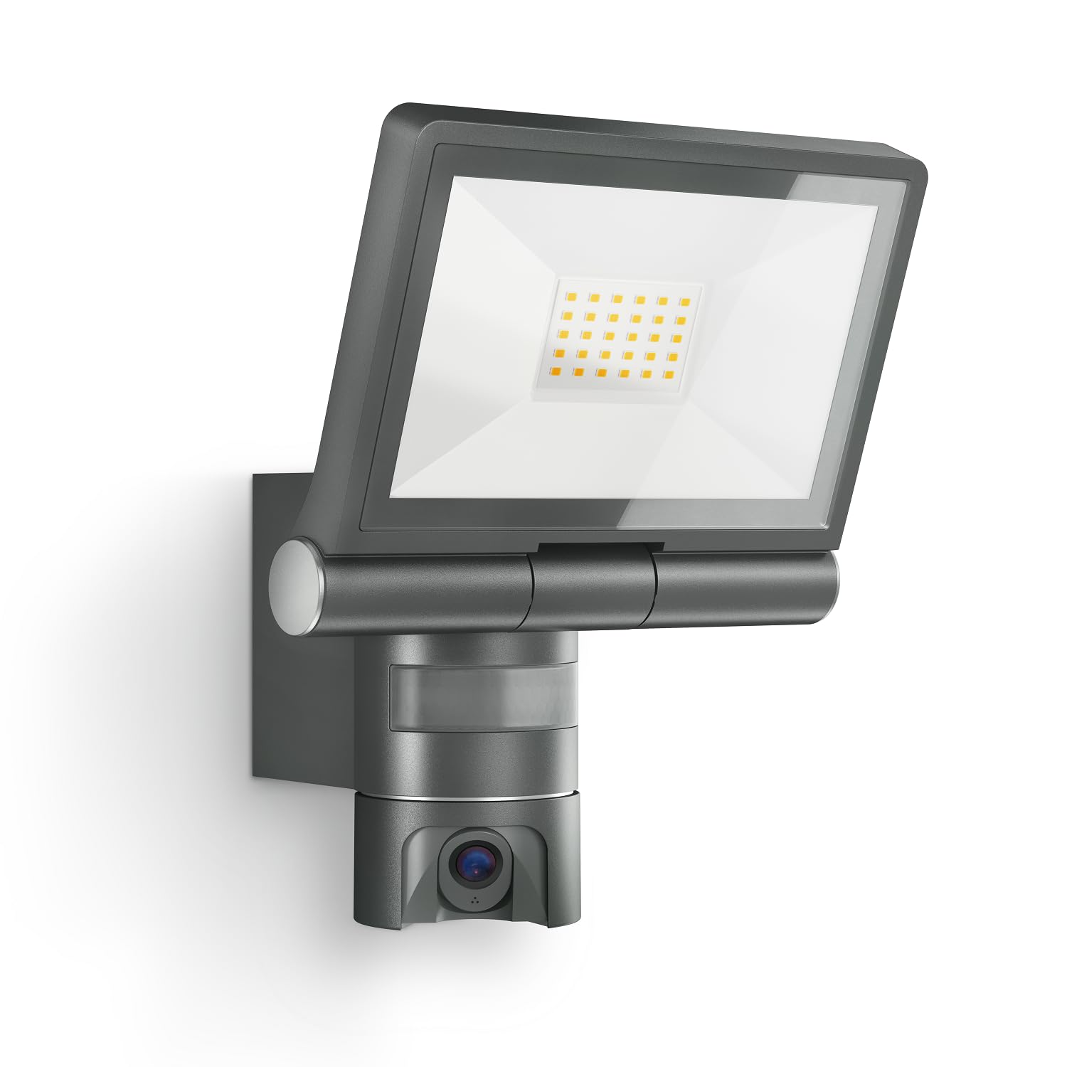 Steinel Xled Cam2 Sc Floodlight Camera with 2K Surveillance Camera, Intercom, Motion Detector, Dual-Band Wi-Fi 6, 21 W, Aluminium, Anthracite