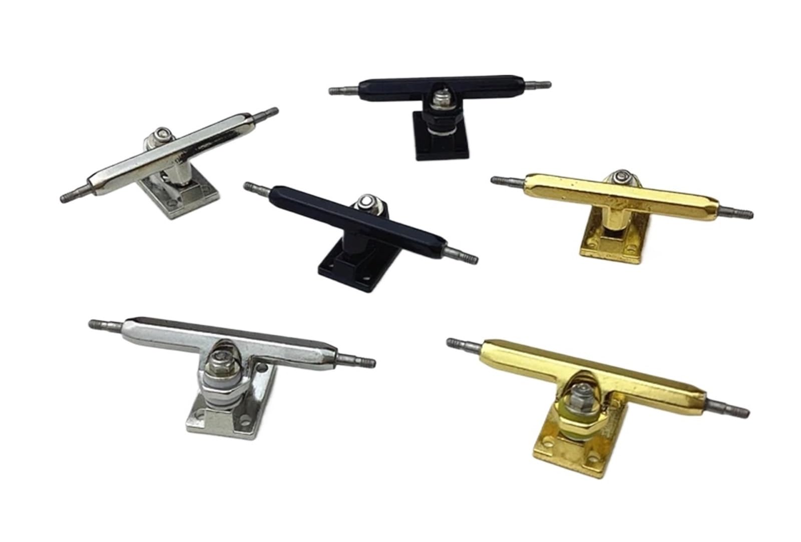 Camiones de metal para diapasón de 36 mm con colgador y base para diapasón (dorado)