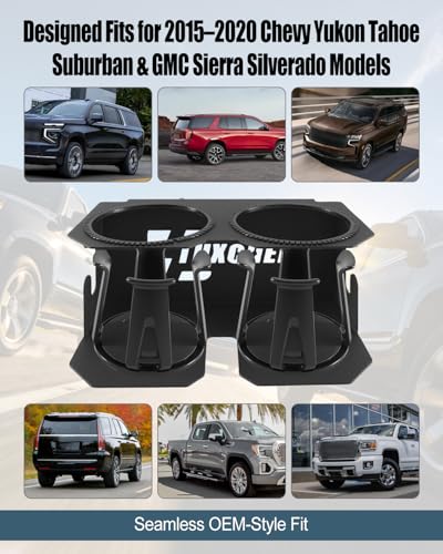 Portavasos metal trasero para asientos Chevrolet 2015-2020 miniatura 6