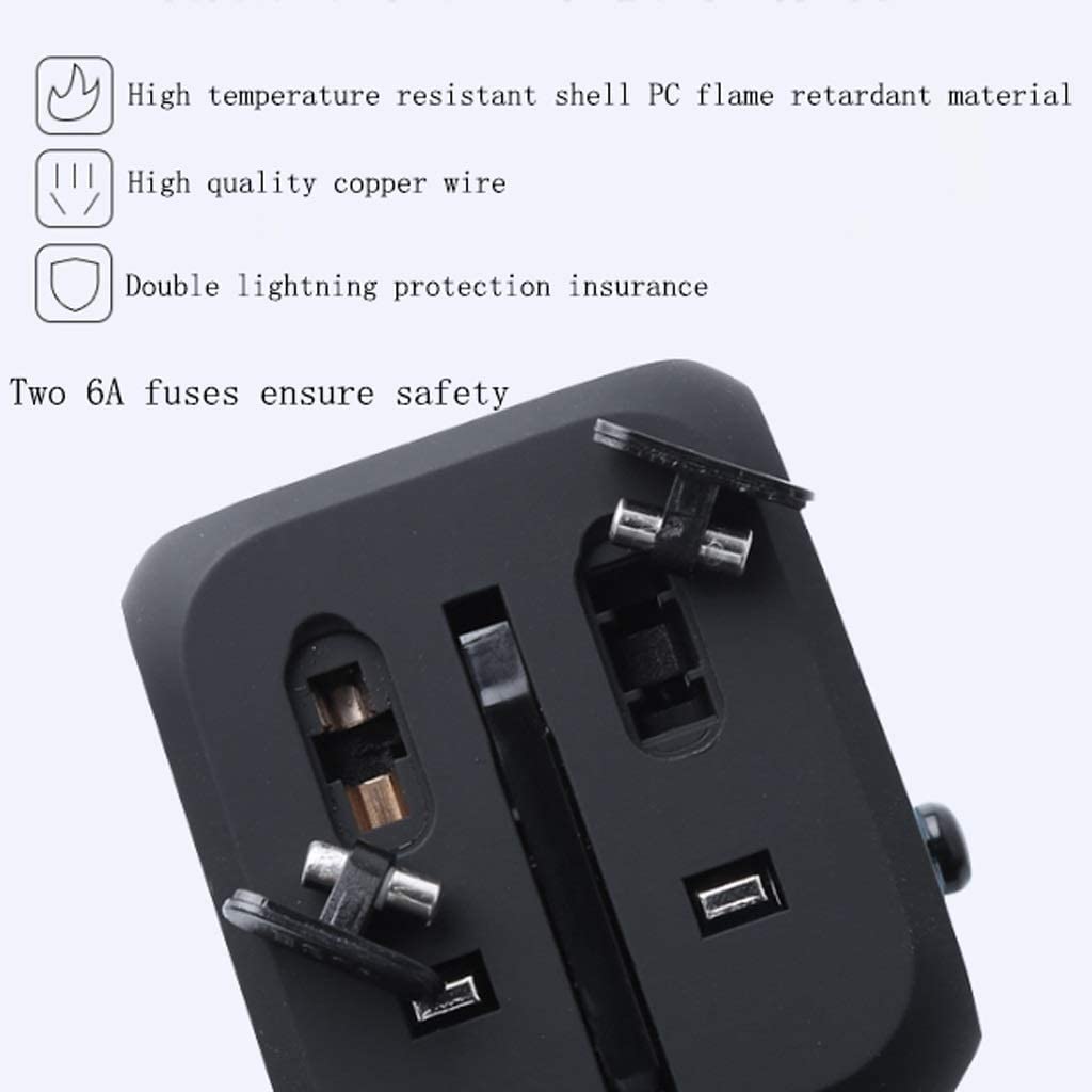 Internationaler Steckeradapter mit 2 USB-Anschlüssen Reisen Sie weltweit All-in-One-Wandladegerät-Konverter für Großbritannien, EU, Europa, Irland, AU