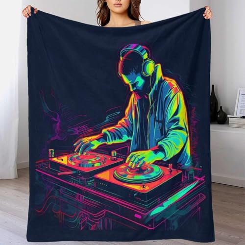 Plaid microfibre DJ 3D de qualité supérieure, jeté de lit ultra doux 150x200cm - 4