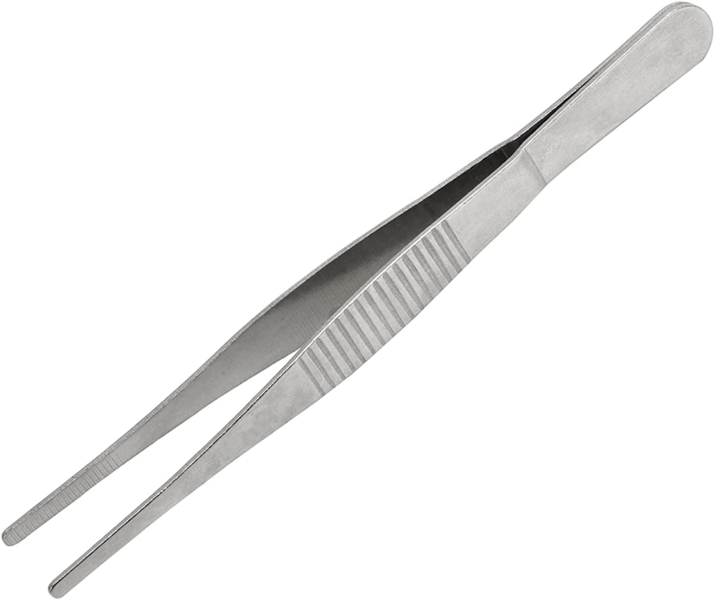 INLIMA Tweezers Stainless Steel Toothed Tweezer Long Barbecue Food Tong Straight Tweezer Home Medical Garden Kitchen BBQ Tool
