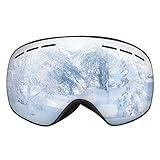 ☃ Proteger Tus Ojos - OMORC gafas esquí ofrecen una excelente claridad óptica y protección UV400 con una lente de doble capas con una capa protectora antideslumbrante y UV400, lente interna italiana y una robusta montura.
