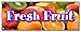 Fresh Fruit Banner Sign Stand Market Store Tropical