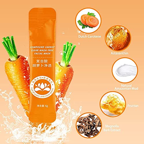 Fionel Carrothue Carrot Bubble Clarifying Mask,Deep Cleansing Moisturizing Carrot Mask(3Box) #TOP3