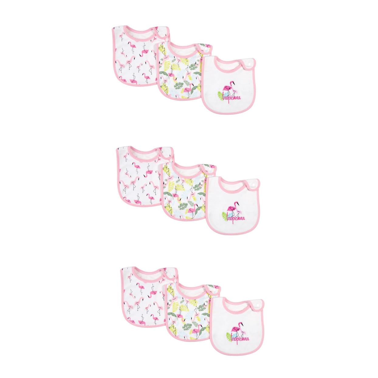 VICASKY 9 Piezas toalla de saliva baberos bebe babero bebe de algodón impermeable s infantiles s de bandana para s recién nacidos sencillo rosa