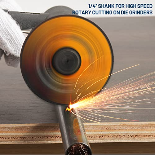 Si Fang 1 Pack Mounting Mandrel 3/8Inch And 1/4Inch Arbor Hole, Fit Cut-Off Wheel Circular Saw Blade Cutting Discs, 1/4In Shank Holder For Die Grinder Rotary Tool #TOP4
