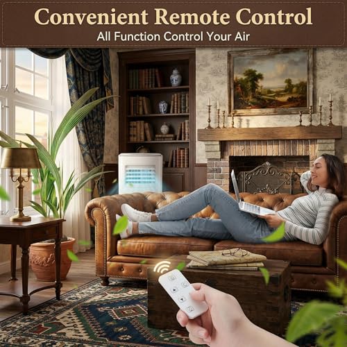 Image of 10,000 BTU Portable Air Conditioner Unit, Cools Rooms Up to 450 Sq Ft, 3-in-1 Built-in Dehumidifier & Fan, Ultra-Quiet Operation with Remote, Window Venting Kit for Bedroom, Office, Home