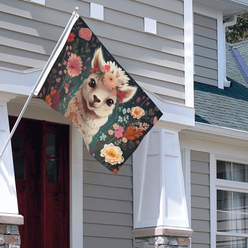 Drapeau pour extérieur robuste 1,2 x 1,8 m double face avec œillets en laiton