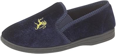 Ragazzi Motivo Leone Doppio Tassello Pantofole Con Suola In Gomma UK Taglie (ragazzi/ragazzi) 11,12,13,1,2,3,4,5, Blu (Navy), 30 EU Bambino - Foto 9