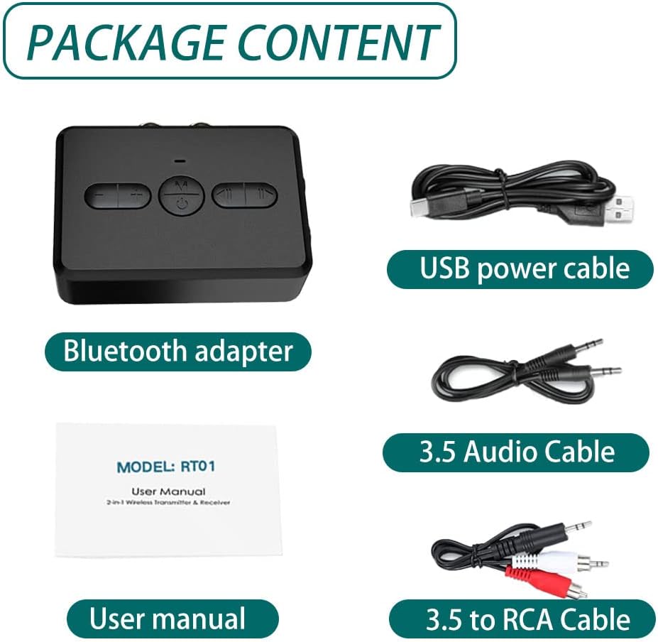 Package contents of the Oacvien Bluetooth adapter
