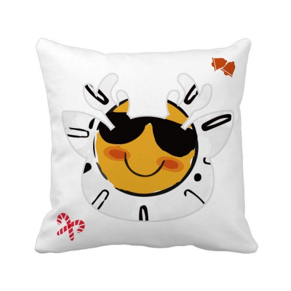 Housse de coussin carrée motif soleil aux finitions élégantes