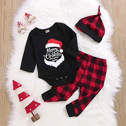 Borlai 3-24M Kerstoutfits Voor Babyjongens Romper Met Lange Mouwen Hoofdband 3 Stuks - Afbeelding 3