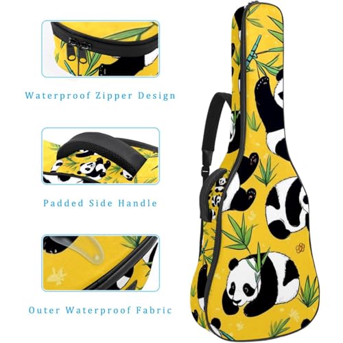Sac pour guitare grand format housse imperméable panda jaune