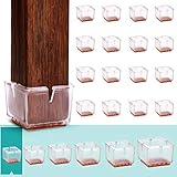 MelonBoat 16 Pack Chair Leg Floor Protectors, Fit Square Leg 1 to1-1/8 inches, Chair Leg Caps with...