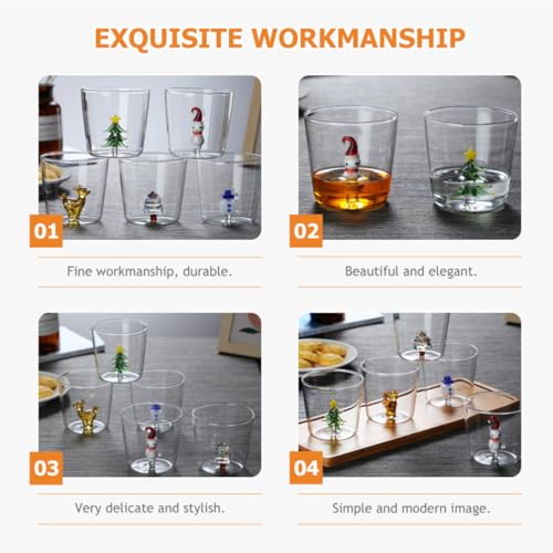 Copa multifunción de borosilicato con figura 3D para mesa navideña 4