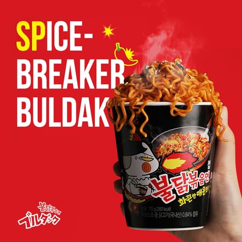 Samyang hot spicy original flavor Black Korean Ramen [noodles] Chicken Roasted Noodles,- 5 PACK