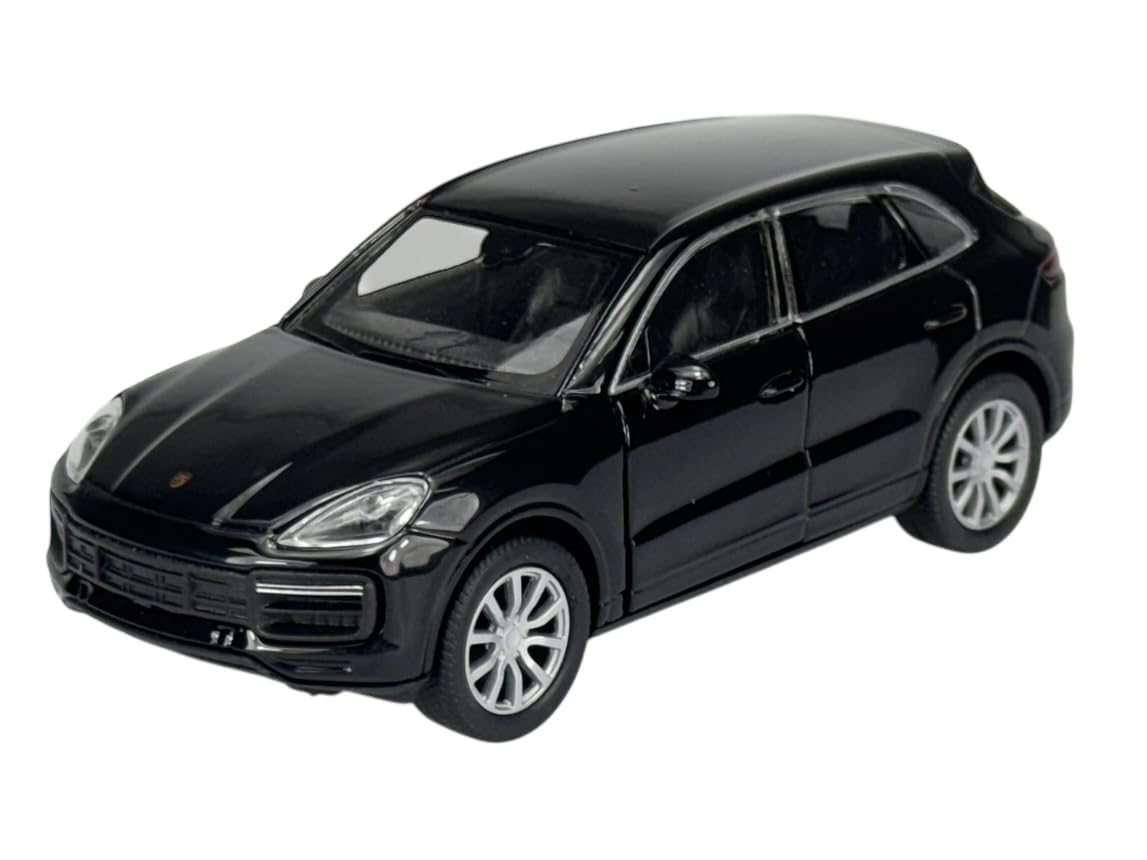 Welly Model Car Compatible with Porsche Cayenne III PO536 Black 3rd Generation from 2017 1/34-1/39 Metal Model Car The Cast New in Box 43773