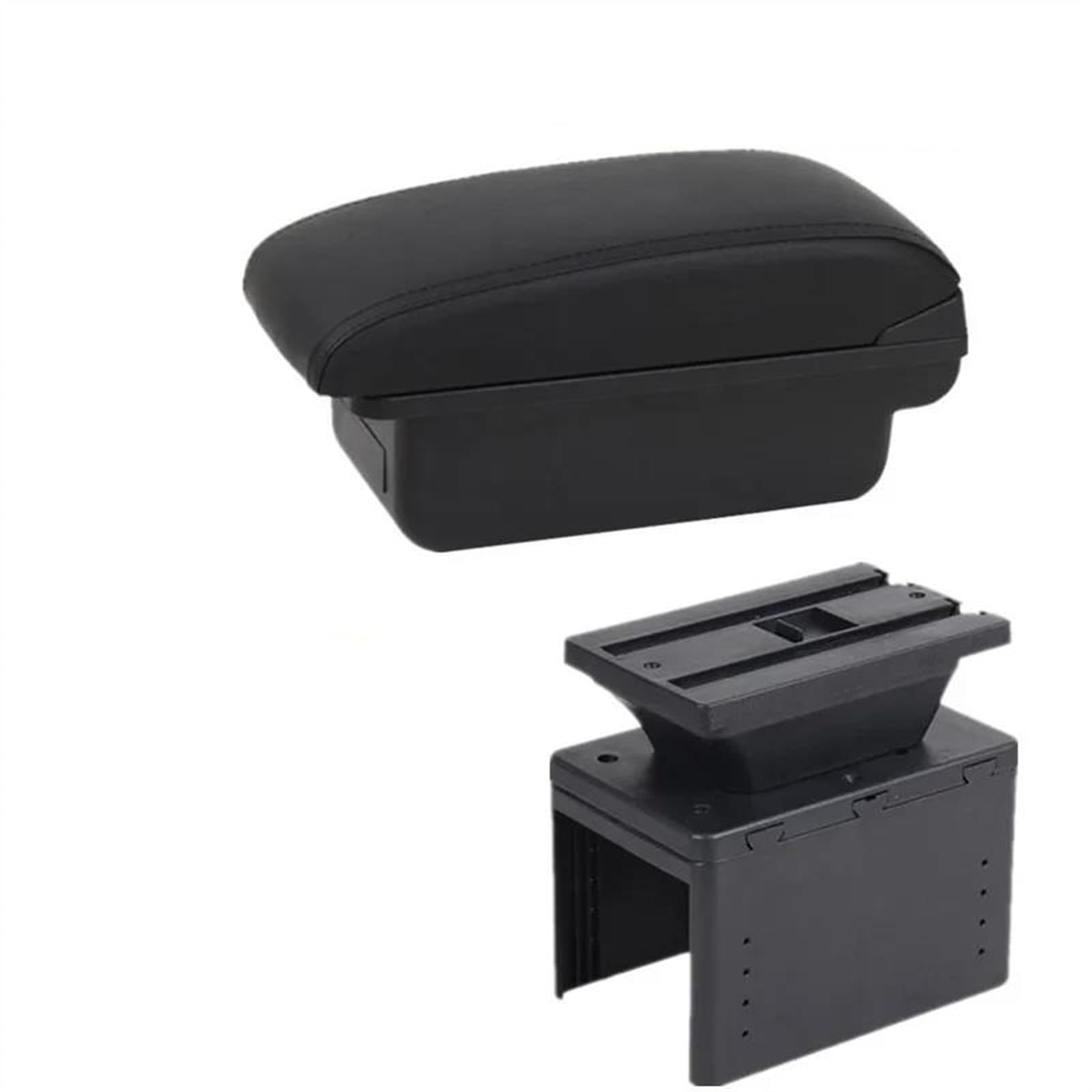 NMJLQW Storage Rack Car Interior Accessories Center Console Storage Box Multifunctional Armrest Storage Box For Micra K14 2020-2023(A1 black line)