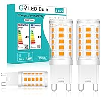 Bombilla LED G9 3W, Blanco Cálido 2700K Lámparas, equivalente a Halógeno de 30-40W, 360LM, IRC 85, AC230V, No Regulable, Sin Estroboscópico, Base estándar G9, ideal para Araña de cristal