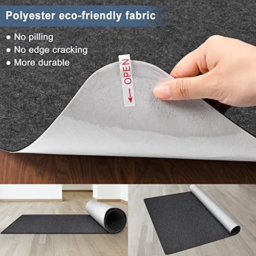 Placoot Office Chair Mat For Hardwood Floor, 55"X35" Computer Chair Mat, Desk Chair Mat, Large Anti-Slip Floor Protector For Home Office Black (Roll Packaging) #TOP2