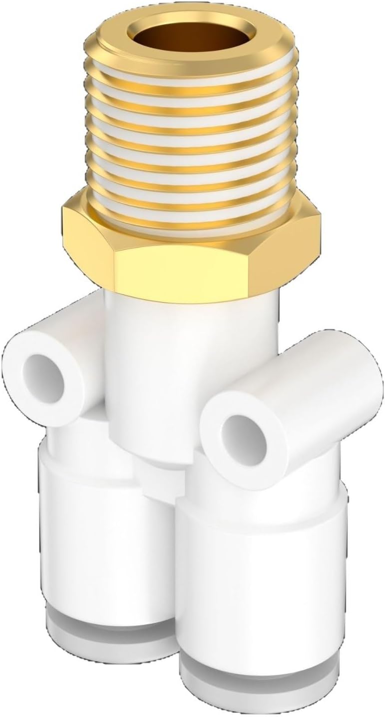 Tracheal Joint KQ2Y Threaded Tee Quick Insert KQ2U-KQ2T-KQ2D06-01S-08-02S-10-03S 1Pcs(S-KQ2U16-03S)