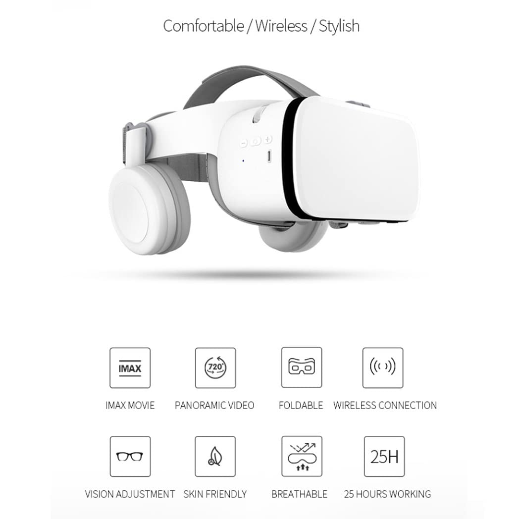 Gafas de Realidad Virtual, 3D VR Gafas con Controlador Bluetooth para Juegos Visión Panorámico VR Glasses para iPhone 13 Pro Max/13 Pro/13/12/11, para Samsung Galaxy S21, Huawei, Xiaomi