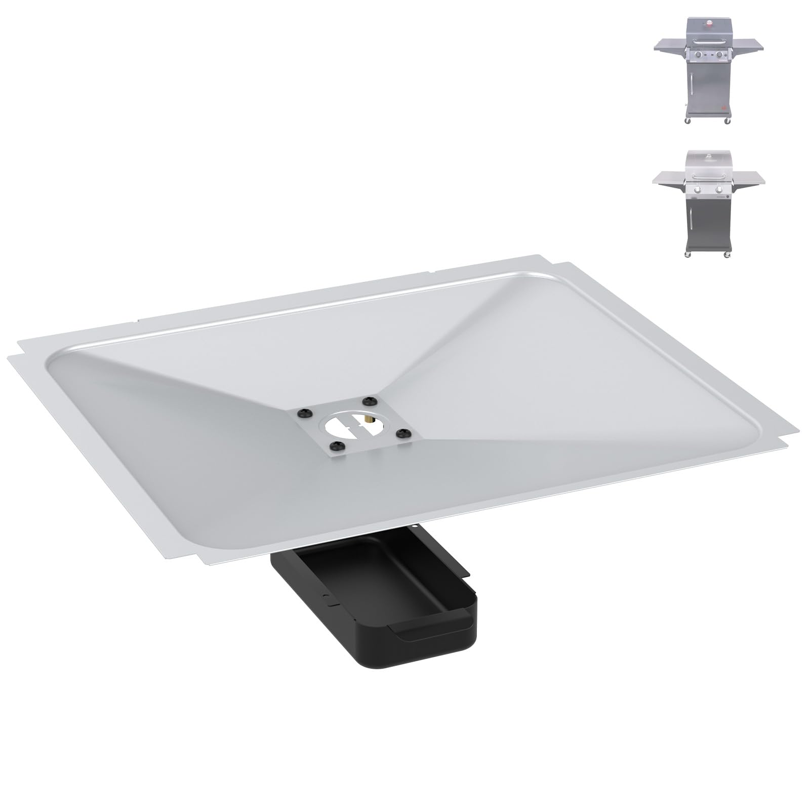 G325-5701-W1 Grease Tray with Catch Pan for Charbroil Performance 2 Burner 463630021 463660421 463630422 463660021 463655021, Drip Pan for Charbroil Grease Tray Replacement