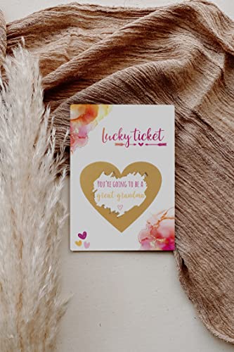 Image of Joli Coon Pregnancy announcement scratch card - You are going to be a great grandma - Baby announcement with envelope - Dream