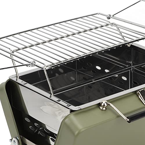 Parrilla portátil de carbón para barbacoa camping plegable antioxidante 6