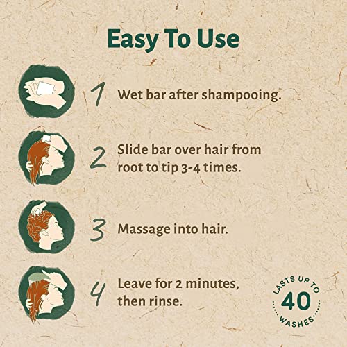 Terra Pure Conditioner Bar | Cocoa Butter Enriched By 1-Shoppe | Plastic Free, Soap Free, Vegan, Plant Based, Sustainable, Eco-Friendly, & Zero Waste #TOP4