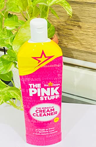 PKGE 850g Pink Stuff Cleaning Paste Non-Toxic with 750ml Pink Stuff Spray & 500ml Pink Stuff Cream Cleaner Multipurpose Household Bathroom Cleaner- Includes 1x Cleaning Sponge - Image 5