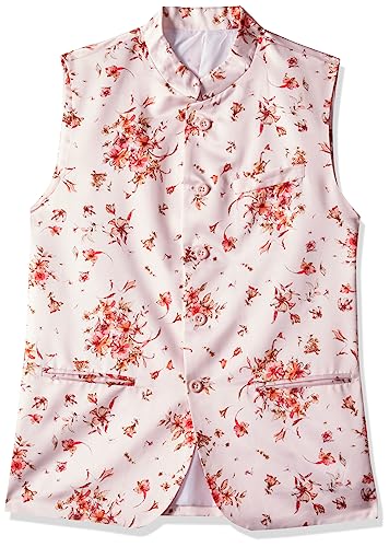 Image of The Indian Garage Co Men Slim Fit Floral Waist Coat