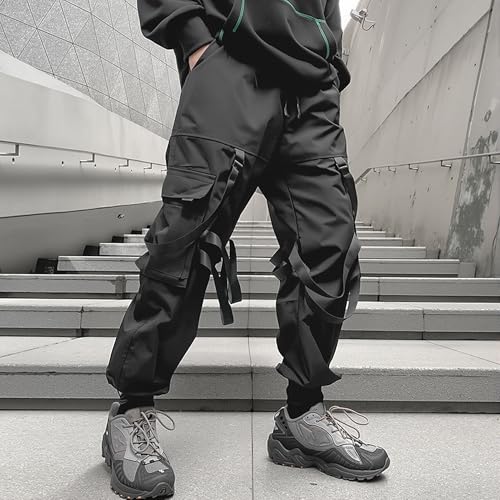 XYXIONGMAO Men's Cyberpunk Techwear Cargo Pants Baggy Streetwear Japanese Pants Men Outdoor Cool Trendy Casual Trousers Mens4